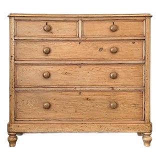 Stately Antique English Pine Chest of Drawers (Dresser) - Circa 1870 For Sale