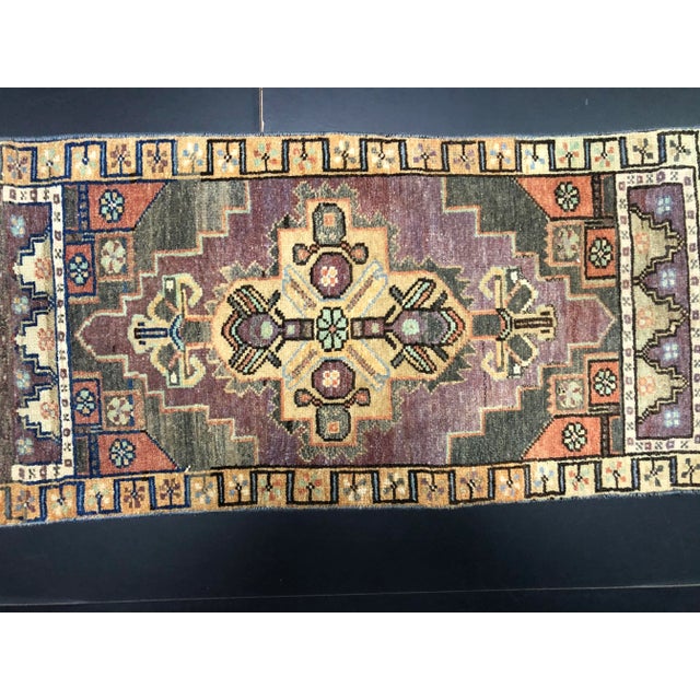 1960s Handmade wool and cotton rug in Turkish Anatolia Runner Carpet, Vintage Oushak Rug, Turkish Vintage Anatolian Rug,...