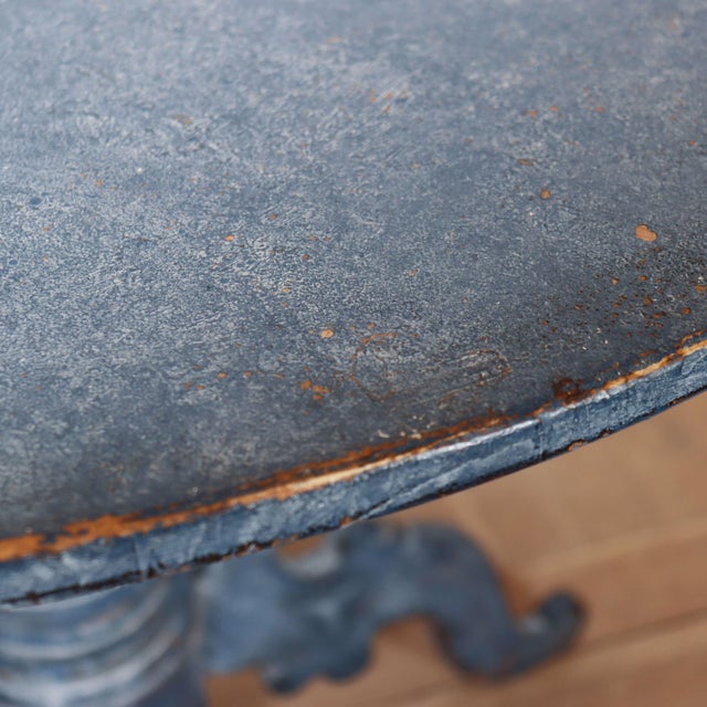 Brown Swedish Painted Lamp Table For Sale - Image 8 of 9
