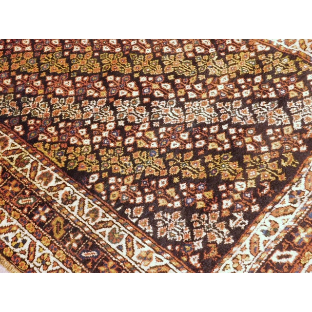 Textile Antique Persian Rug- 4′7″ × 6′4″ For Sale - Image 7 of 13