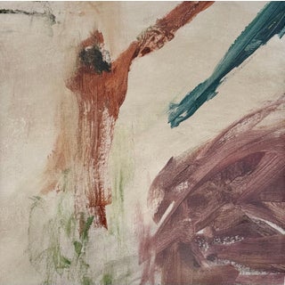 Abstract Acrylic Painting on Canvas 16x16" - Earthy Neutral Wall Art by Tina Shenk - Modern Minimalist Home Decor For Sale