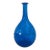 Vintage Free-Blown Sapphire Blue Chestnut Form Flask For Sale