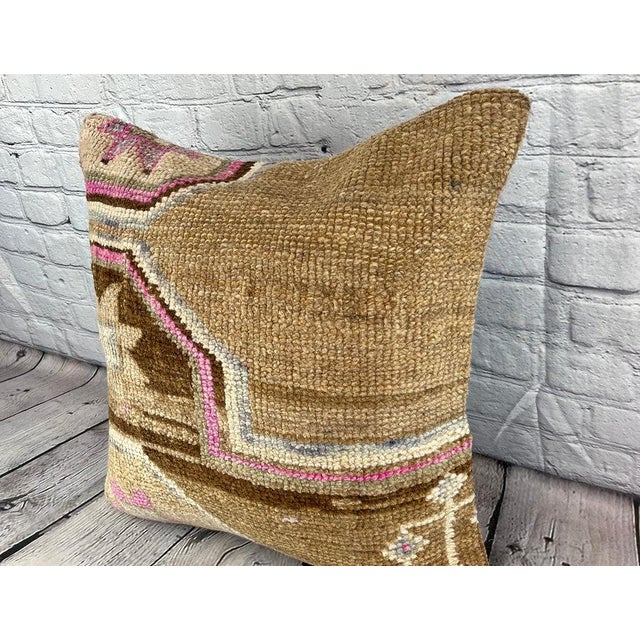 Vintage Pillow Case Turkish Rug Pillow Decorative Rug Pillow Dry cleaning only. PILLOW INSERT IS NOT INCLUDED