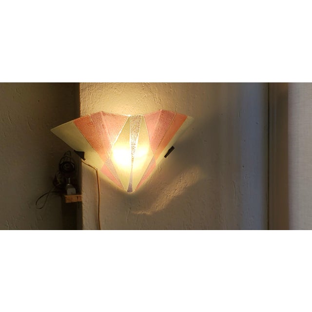 Art Deco Style Murano Glass Wall Lamps, 1970s, Set of 2 For Sale - Image 9 of 15