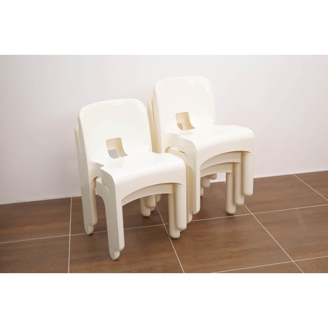 1970s Universale 4869 Chairs by Joe Colombo for Kartell, 1973, Set of 5 For Sale - Image 5 of 12