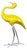 Yellow Blown Glass Flamingo from Jaroslav Brychta, Železný Brod, Czechoslovakia, 1960s For Sale