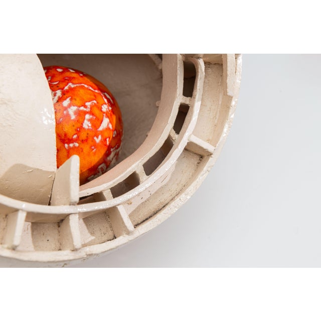 Shell Sculpture with Orange Core, 1970s, Ceramic For Sale - Image 12 of 17