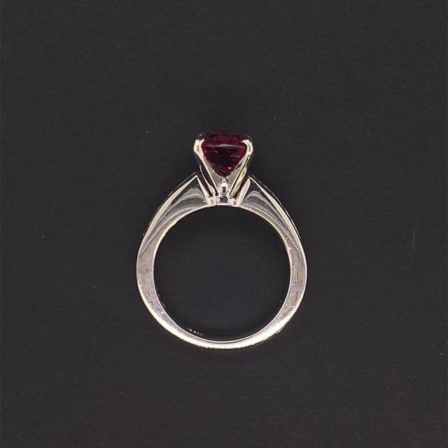 2010s Diamond Rubellite Tourmaline Ring 3 TCW 14k Gold Certified For Sale - Image 5 of 10