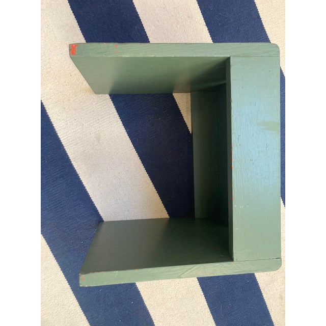 Wood Vintage Wooden Modern Farmhouse Stepping Stool For Sale - Image 7 of 7