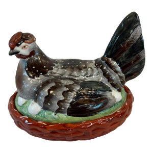 19th Century Antique Staffordshire Hen on Nest Tureen