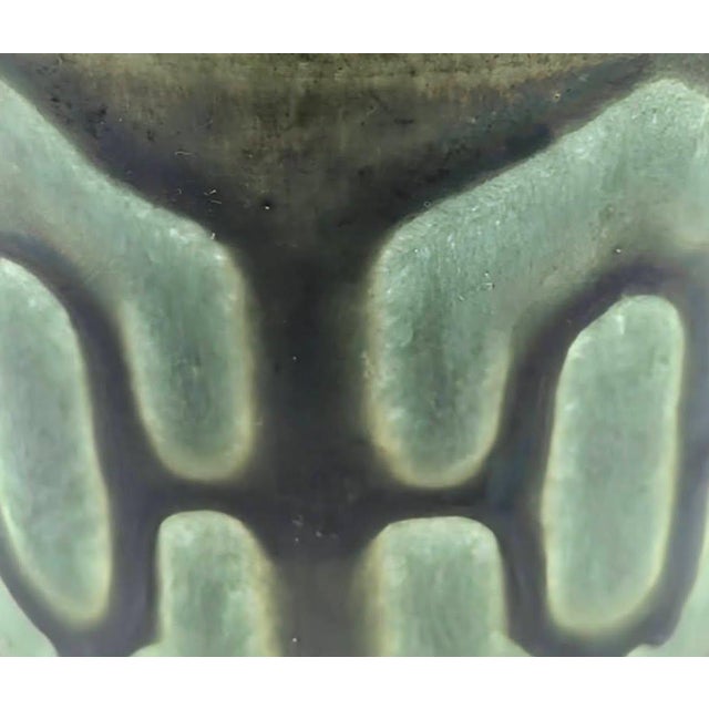 Bottle Green 1970s German Glazed Stoneware Planter For Sale - Image 8 of 10