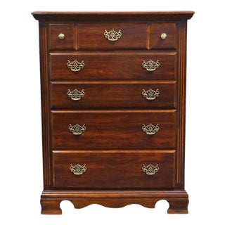 Broyhill Furniture Cherry Early American Traditional Style 32" Chest of Drawers 2325-a-14722 For Sale