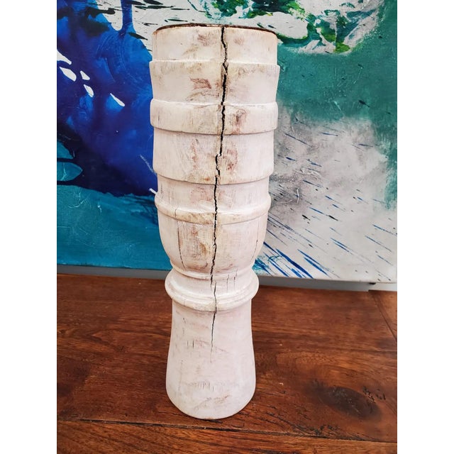 Pair of 19th Century French Provincial Turned Beech Wood Candlesticks For Sale - Image 12 of 12