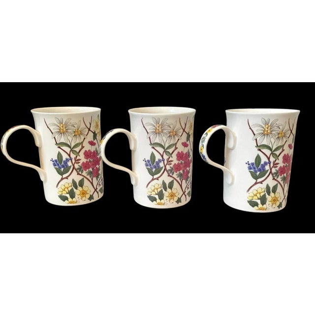 Late 20th Century Vintage Royal Osborne Alpine Chintz Fine Bone China Mug Cup Set of 6. 12 Oz Uk For Sale - Image 5 of 8