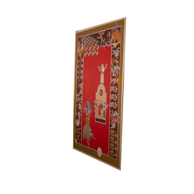 A modern Judaica serigraph on paper titled "Hannukah" by Israeli artist David Sharir. Hand signed in pencil mid bottom...