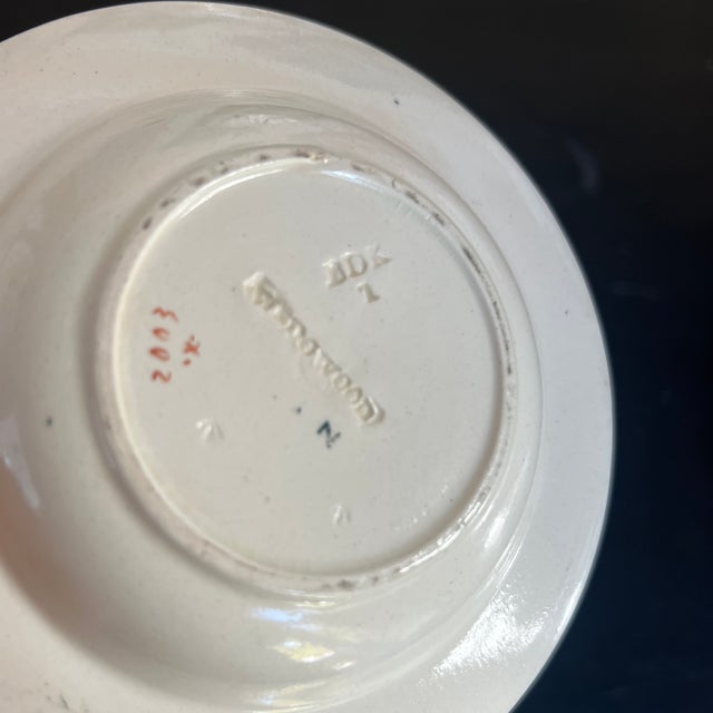 Early 20th Century Antique English Wedgwood Aesthetic Movement Cyclamen Miniature Berry or Nut Bowls- Set of 5 For Sale - Image 5 of 5