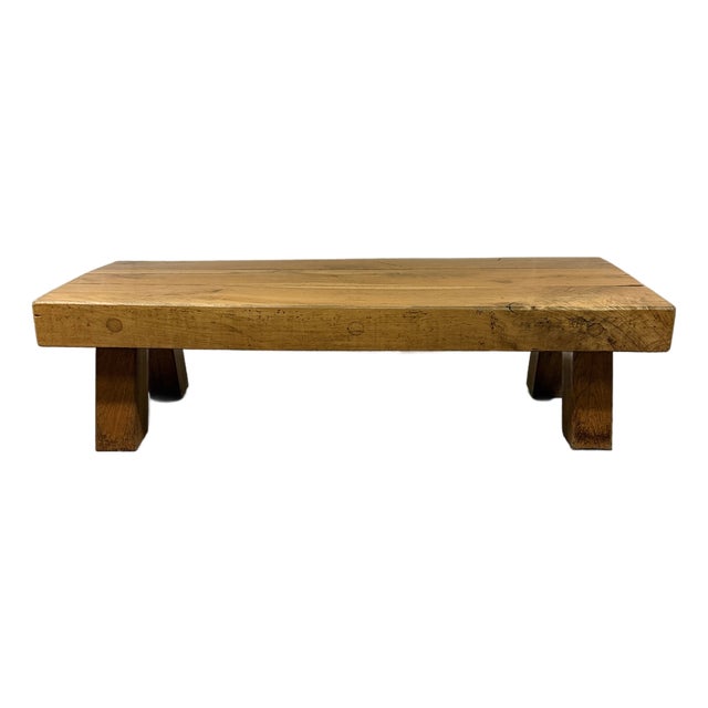 Rustic Sturdy Hardwood Coffee Table, 1960s For Sale