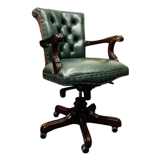 English Chesterfield Office Chair For Sale