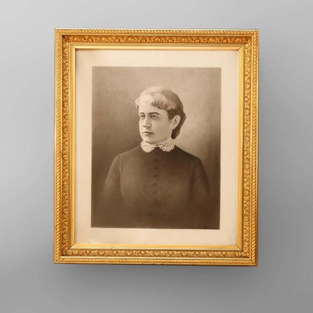 An antique Victorian portrait offers giltwood frame with rope twist, foliate, shell and acanthus elements, c1880 Measures...