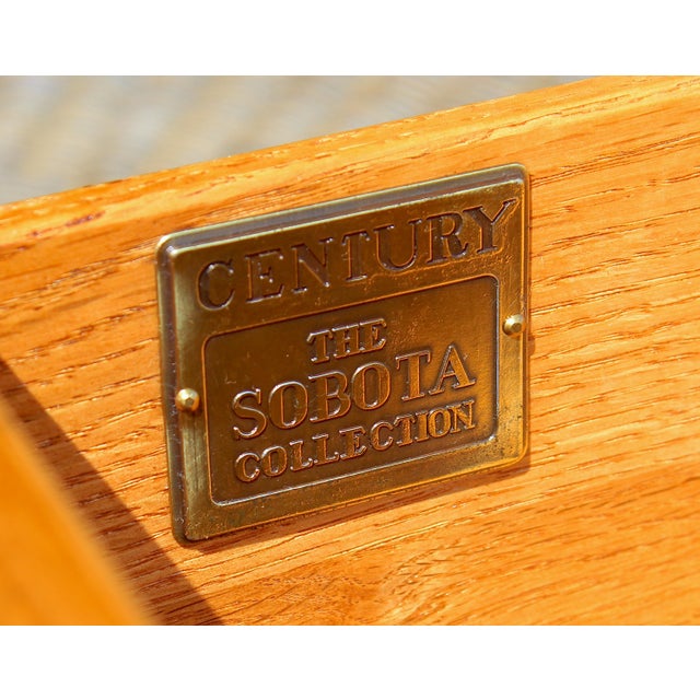 1970s Century Furniture Chin Hua 9-Drawer Dresser by Raymond Sobota – Asian-Inspired Mid-Century Modern Oak Credenza For Sale - Image 16 of 18