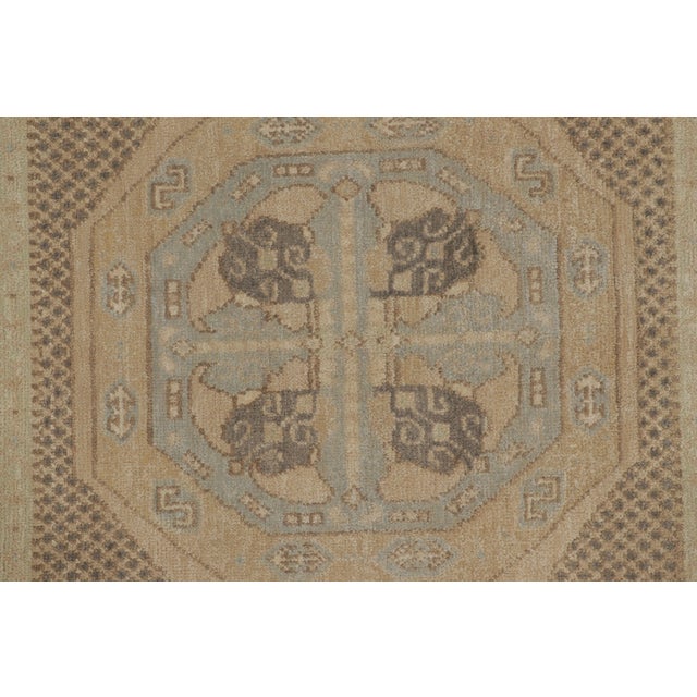 Rug & Kilim’s Turkish-Inspired Rug in Beige and Gray With Concentric Medallions For Sale In New York - Image 6 of 8