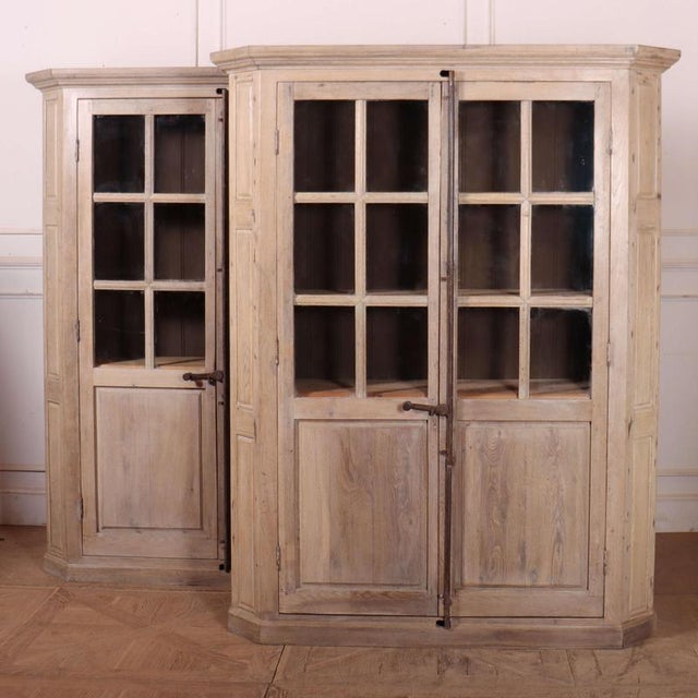 German Bleached Cabinets, 1920s, Set of 2 For Sale - Image 12 of 12