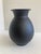 1950s Mid Century Black Matte Glazed Porcelain Vase For Sale - Image 5 of 7
