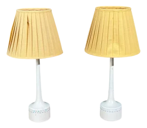 Hans-Agne Jakobsson, Table Lamps, Painted Wood, Sweden, 1950s