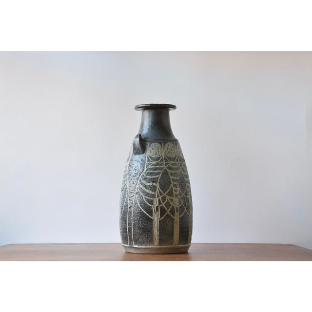 1970s Large Brutalist Danish Sejer Unic Sculptural Ceramic Floor Vase, 1970s For Sale - Image 5 of 14