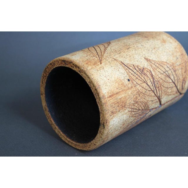 French Stoneware Vase by Ramonde Leduc, 1960s-1970s For Sale - Image 12 of 14