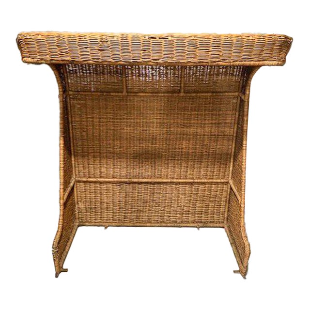 Wicker Hooded Headboard for Daybed For Sale