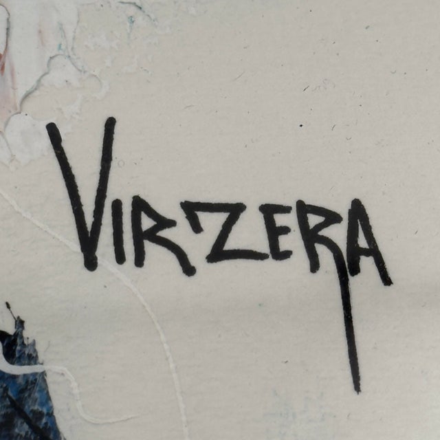 Original contemporary abstract portrait by Jeffrey Virzera, a Jacksonville, Florida-based artist known for his distinctive...