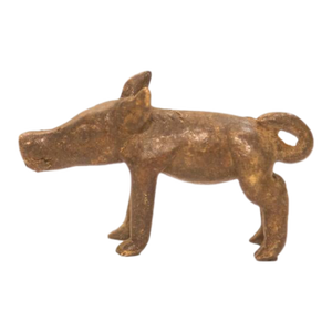 Vintage Dark Pig Bronze Gold Weight