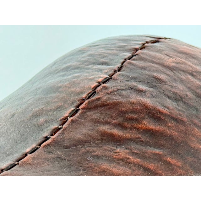 Brown 1960s Dimitri Omersa for Abercrombie & Fitch Leather Donkey For Sale - Image 8 of 12