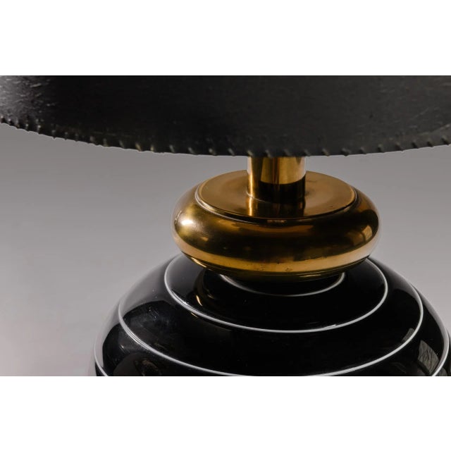 Black Murano Glass Table Lamp, Italy, 1970s For Sale - Image 4 of 13