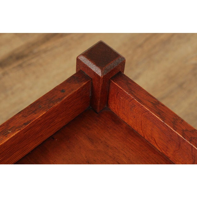 Antique L. & J.G. Stickley Mission Oak Plant Stand For Sale - Image 9 of 12