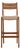 Coastal Modern Teak & Woven Seat Outdoor Bar Stool For Sale