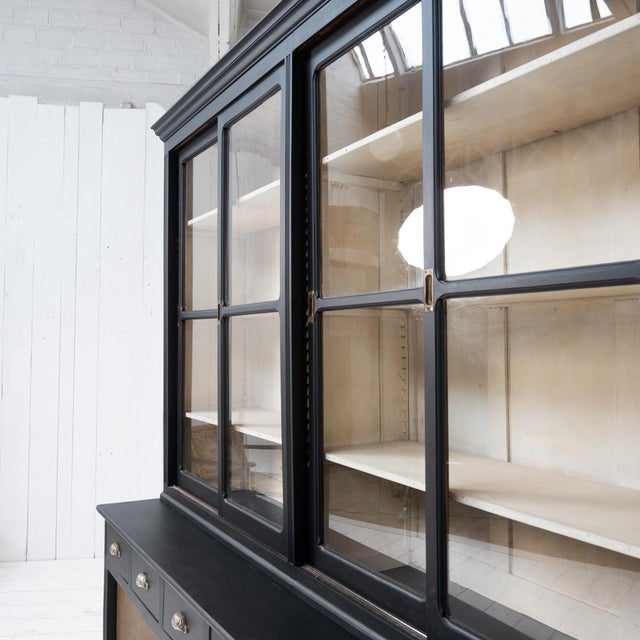 Vintage Sliding-Door Bookcase, 1940 For Sale - Image 11 of 13