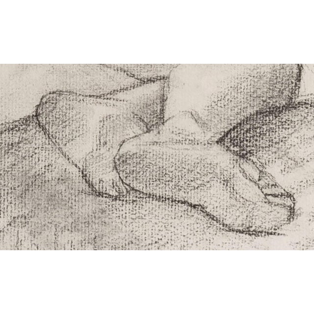 This beautiful, signed antique nude figural drawing from early 1900's Europe is an exquisite drawing in the style and...