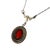 1940s 1940s Art Deco Sterling Silver Carnelian & Marcasite Necklace For Sale - Image 5 of 5