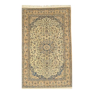 9x12 Ivory Hand-Knotted Wool Silk Floral Symphony Classic Traditional Carpet Rug For Sale