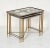 French Nesting Tables of Brass With Mottled Smoke Mirrored Glass For Sale In Austin - Image 6 of 17