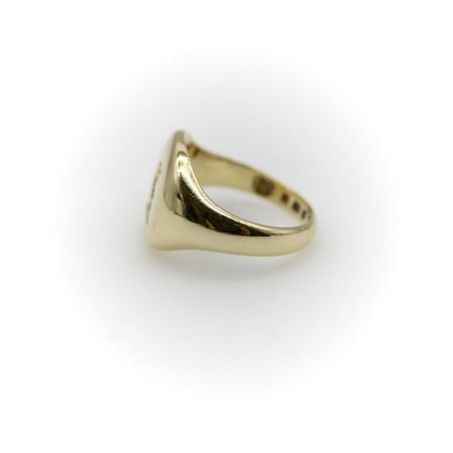 1900 - 1909 1900-1909 Edwardian 18k Gold Goldsmiths and Silversmiths Eagle Intaglio Signet Ring, Size 6.25 For Sale - Image 5 of 9