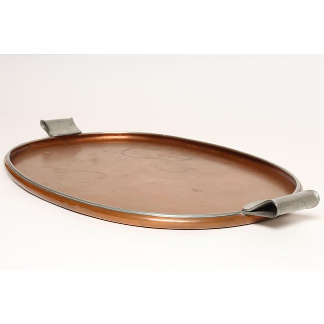 Large Mexican Arts and Crafts Copper and Silver-Plate Serving Tray by Tane For Sale In New York - Image 6 of 18