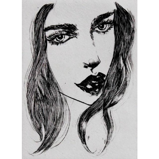 Anna Halarewicz, She, Drypoint on Paper, 2014 For Sale - Image 4 of 5