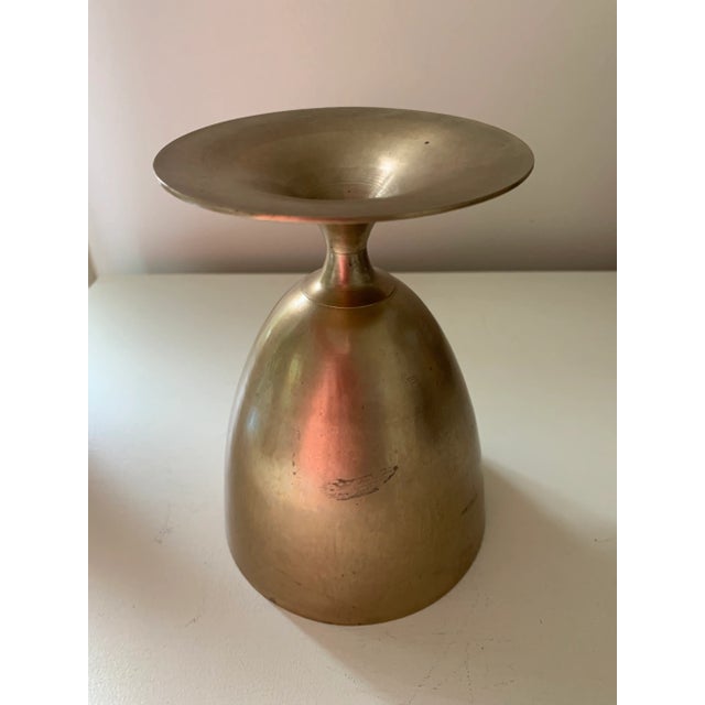 Metal Vintage Brass Chalice For Sale - Image 7 of 9