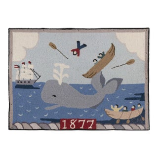 Pasargad Handmade Antique American Hooked Rug For Sale