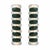 Sculptural pair of murano glass and brass wall sconces, composed of vertically stacked oval elements creating a refined...