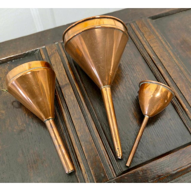 19th Century Copper Ale and Wine Funnel, 1880s, Set of 3 For Sale - Image 4 of 7