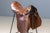 Rustic Saddle Style Leather and Metal Bar Stools, Late 20th Century, Set of 2 For Sale - Image 3 of 11